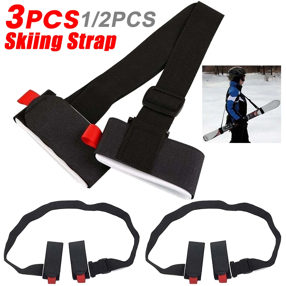 SkiStrapAdjustableSnowboardSkiingPoleShoulderCarrierLash