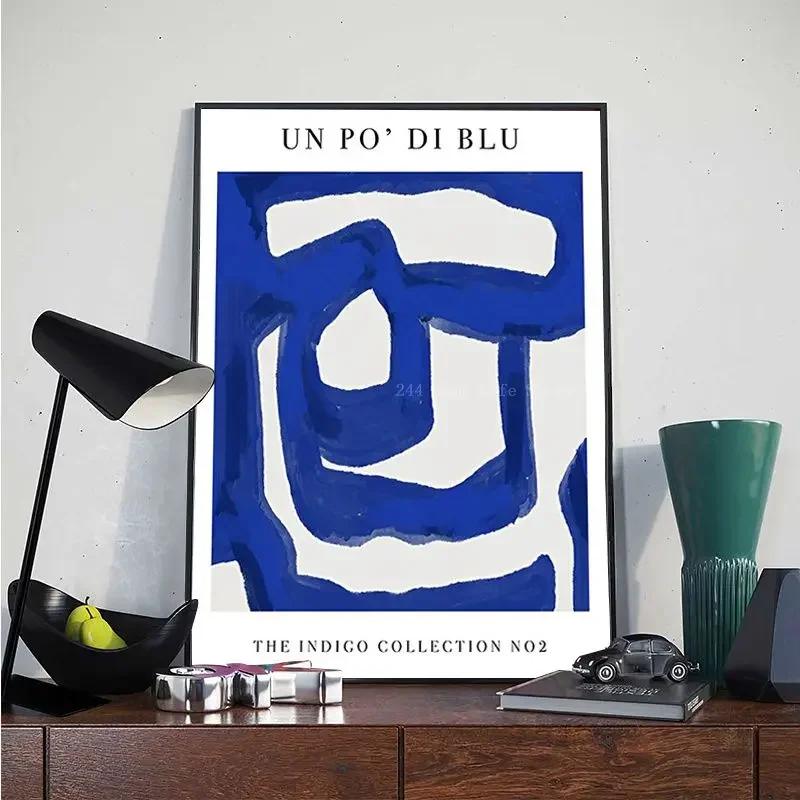 Blue Flower Market Henri Matisse Self-adhesive Poster Fancy Wall Sticker For Living Room Bar Decoration Posters Wall Stickers