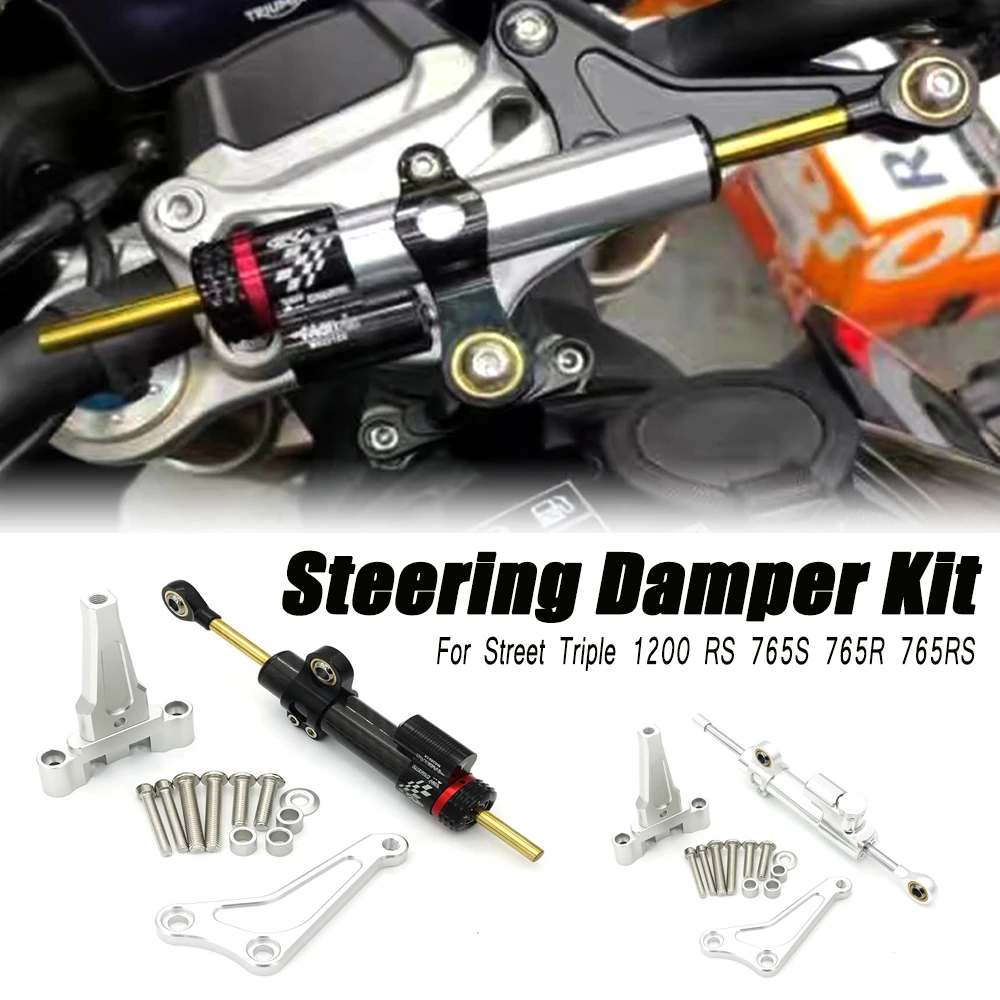 PROCNC Steering Damper Bracket Kit For Kawasaki Ninja ZX14 / ZZR1400 2006-2020 - CNC Aluminum, Adjustable