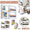 Spice Organizer Rack Multi-function 2 Tier Rotating Storage Shelf Slide Kitchen Cabinet Cupboard Organizer Kitchen Storage Rack 3