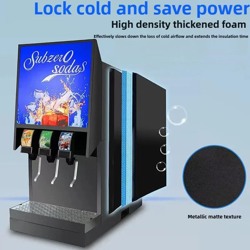 220V50HZ 250W Commercial Soda Maker, 1-4 Flavors Mixed Post Cold Drink Soda Beverage Machine with Cooling System 3
