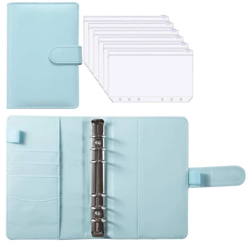 Premium A6 PU Leather Budget Binder with Cash Envelopes and Bill Organizer