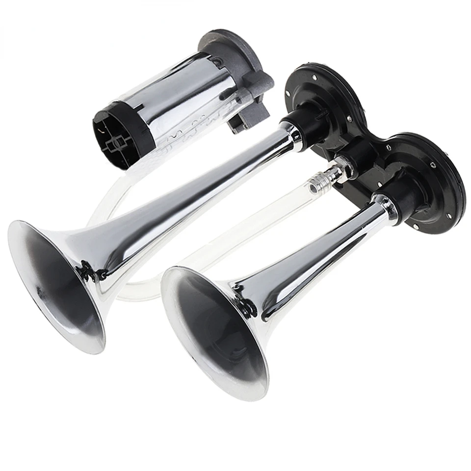 Dual Trumpet Air Horn Loud Air Horn with Compressor12V 105db