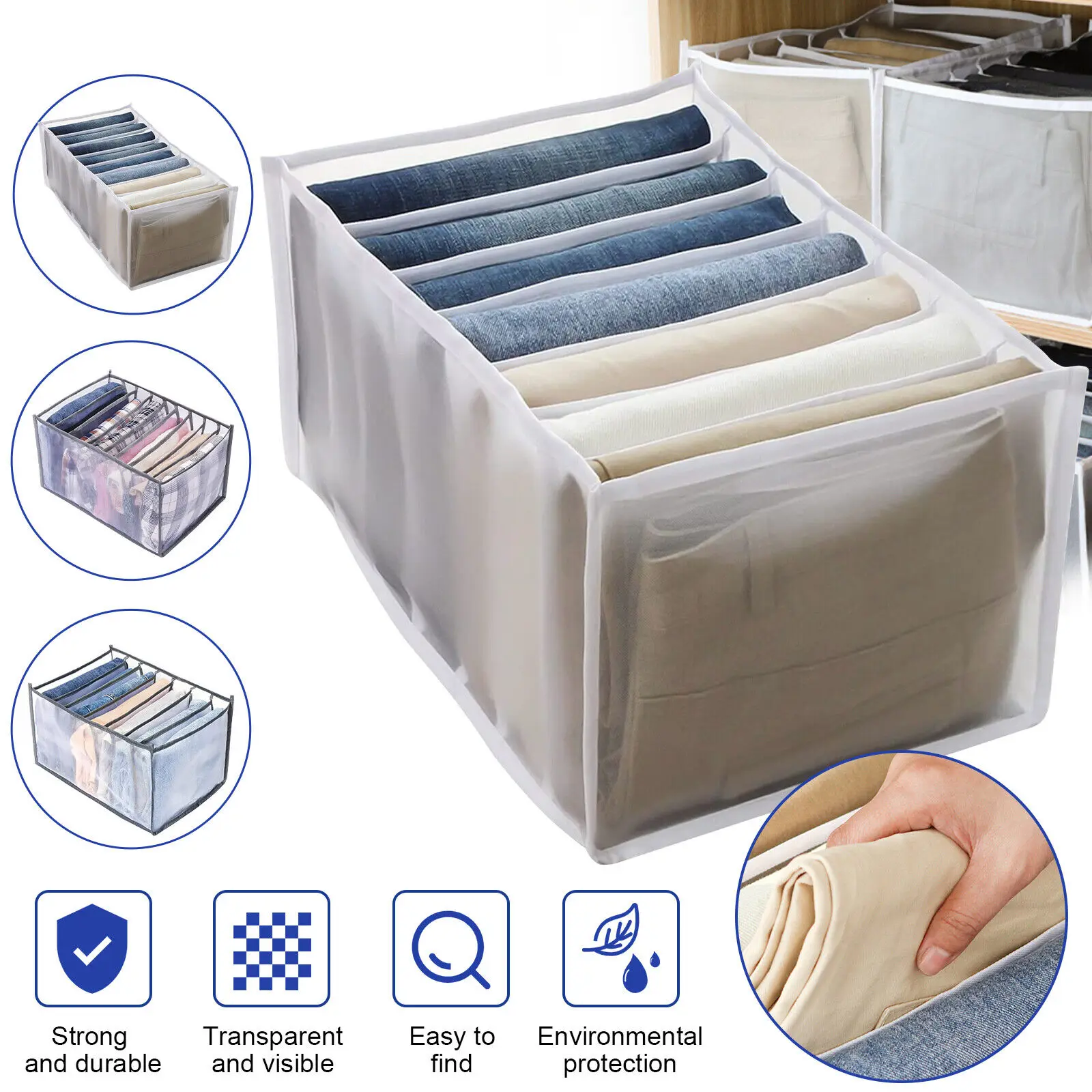 

Organizer Organizers Drawer Divider Storage Boxes For Underpants Socks Bra 1pc Underwear Drawer Storage Box Foldable Clo T-Shirt