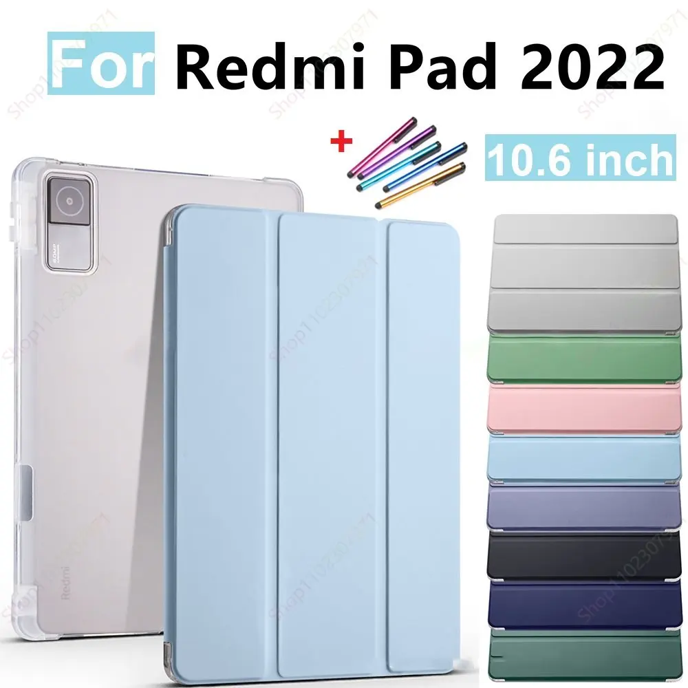 With Pencil Holder Funda for Xiaomi Redmi Pad Tablet Case Redmi SE 11 inch  2023 Flip Stand for Xiaomi Redmi Pad 10.6 Case Cover