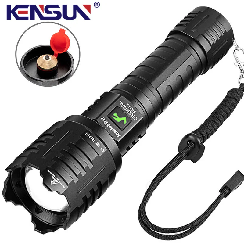

Powerful XHP160 LED Flashlights IPX-6 Waterproof Tactical Flash Light USB Rechargeable Zoomable Camping Torch