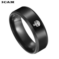 ICAM Stainless Steel Men Rings Skull Devil Punk Rock Hip Hop Jewelry Creativity Gift For Biker Male Boyfriend 2