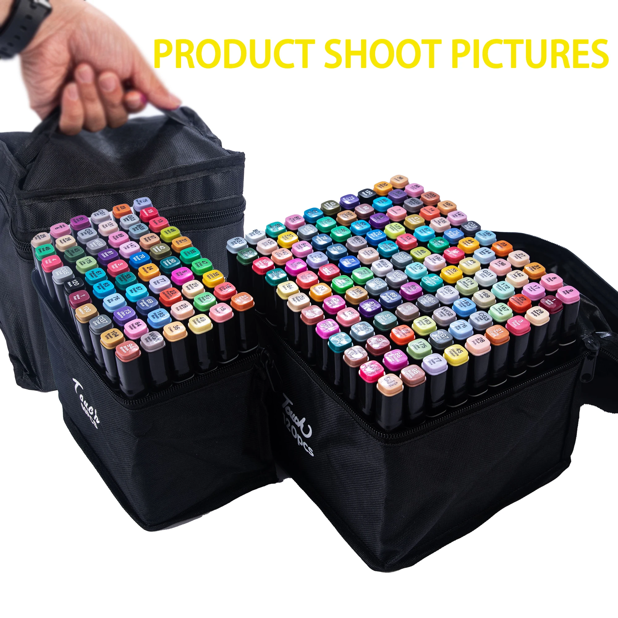 Art Marker Pens Artist Double Headed Art Marker Pen Graffiti Manga Sketch Alcohol Based Soft Brush 24-80 Colors For School Art Supplies