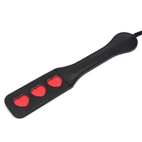 32cm PU Leather Flog Spank Hollowed out Double-Deck Paddle Horse Whip for Horse Training，Cosplay 1