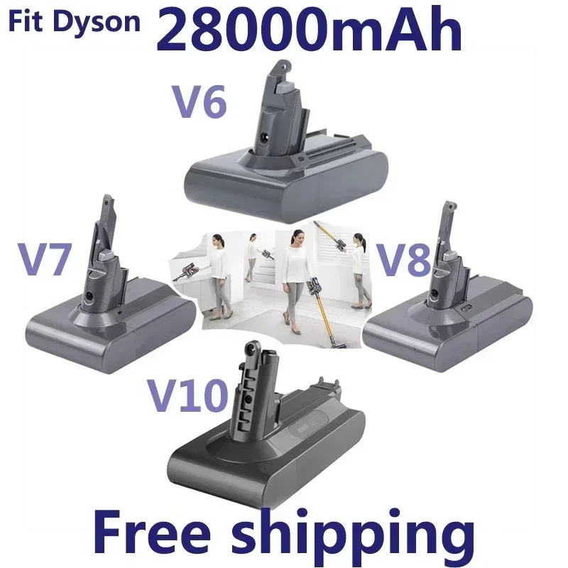 

2021 Original 21.6V 28000mAh Li-ion Battery for Dyson V6/V7/V8/V10 DC62 DC74 SV09 SV07 SV03 965874-02 Vacuum Cleaner Battery L30