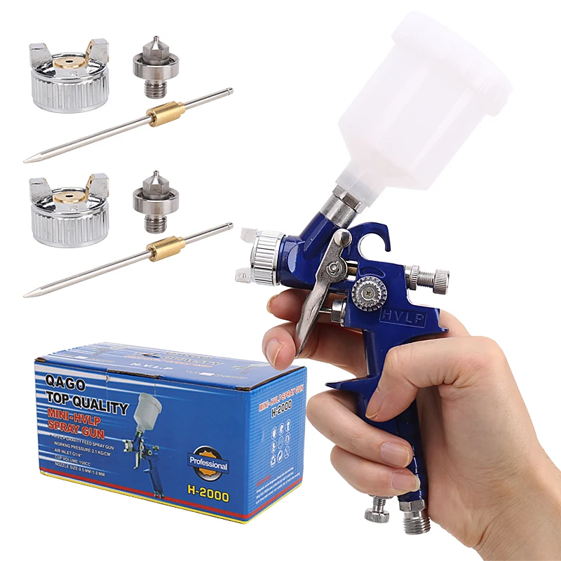 JUNEFOR Spray Guns Professional H-2000 Pneumatic Paint Spray Gun Automatic Painting Tools 0.8/1.0mm Painting Cars HVLP Airbrush