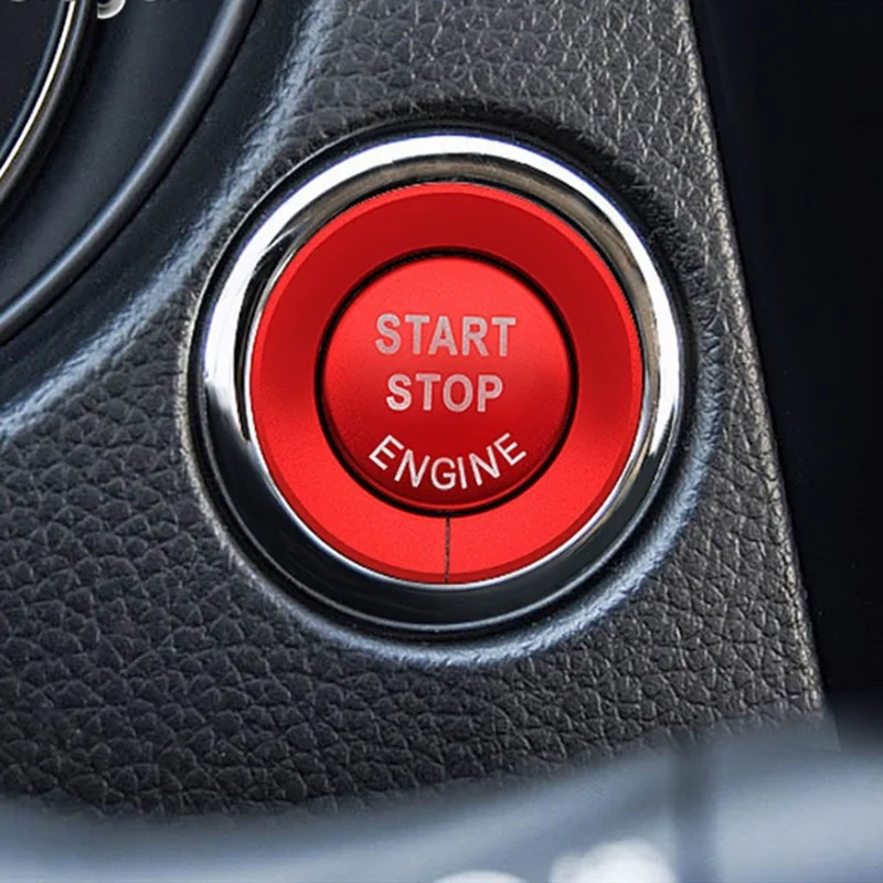 1pc Car Start Stop Engine Switch Button Cover Ring For Nissan X-trail car start button cover car start button car start stop button