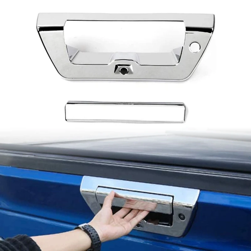 Rear Door Handle Cover Tailgate Grab Decoration Trim for Ford F150 F