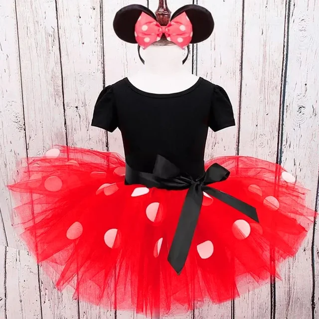 Abito Principessa Neonato A Pois Con Fascia | Abito Festivo Invernale Per Bambine | Set Completo - Foto 9