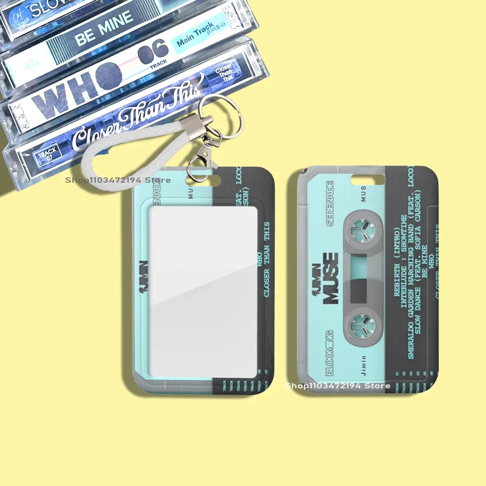 Kpop Photocard Holder Sleeves ID Card Keychain Cassette Album MUSE Jimin Park FACES Accessoires Merch Photo Lanyards