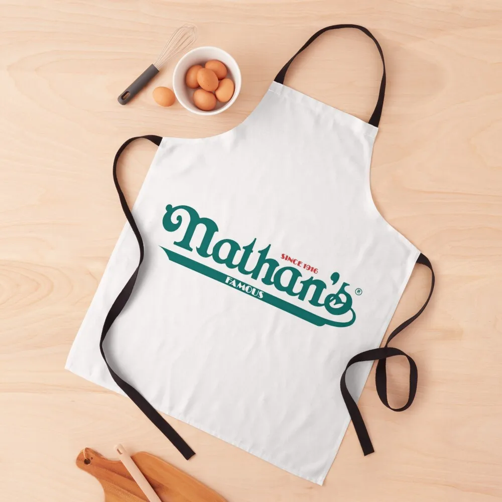 

design nathan's famous restaurant logo Apron Customizable Woman Sexy Kitchen Chef Apron