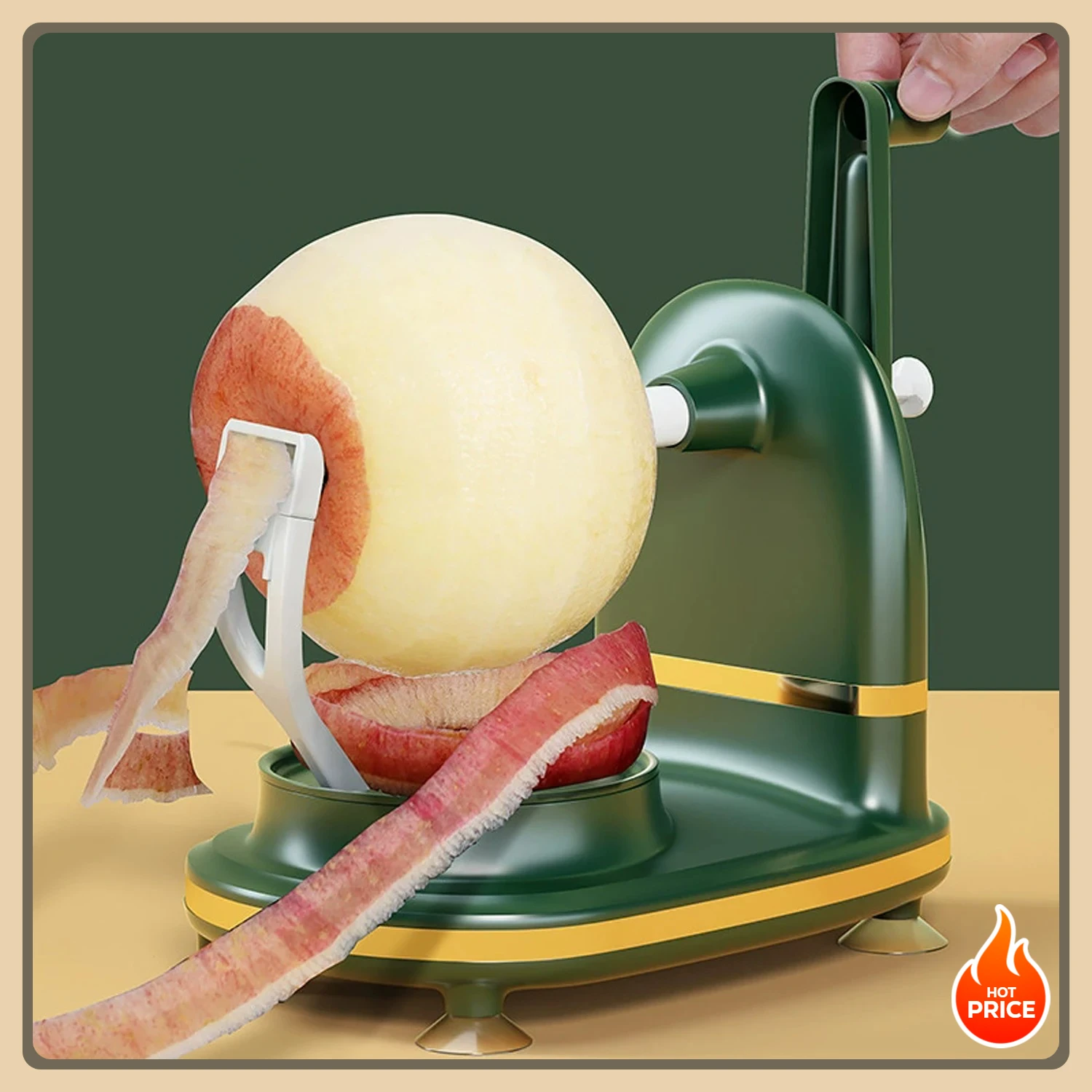 Stainless Steel Blade Apple Cutter 3-in-1 Hand Crank Rotary Fruit/Vegetable Peeler Apple Peeling Artifact