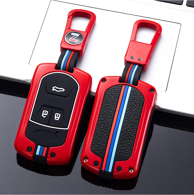Custodia per chiave auto in metallo copertura guscio di protezione per Chery Tiggo 5 Tiggo 7 Tiggo 8 Arrizo 5x6 7 3 bottoni accessori portachiavi intelligenti - S70317a1444ad423b97a661bcdbf90191o