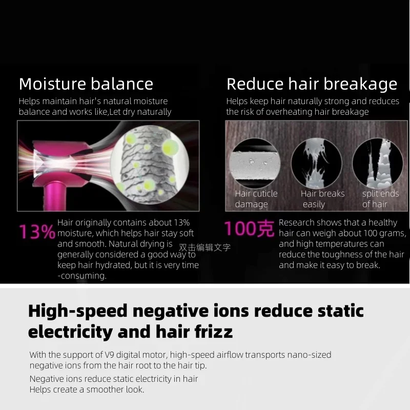 High speed 5 in 1 Hair Dryer Air Styler Hot Air Brush Curling Iron Hair Styler Tools for Dyson Airwrap with Auto-Wrap Curlers 3