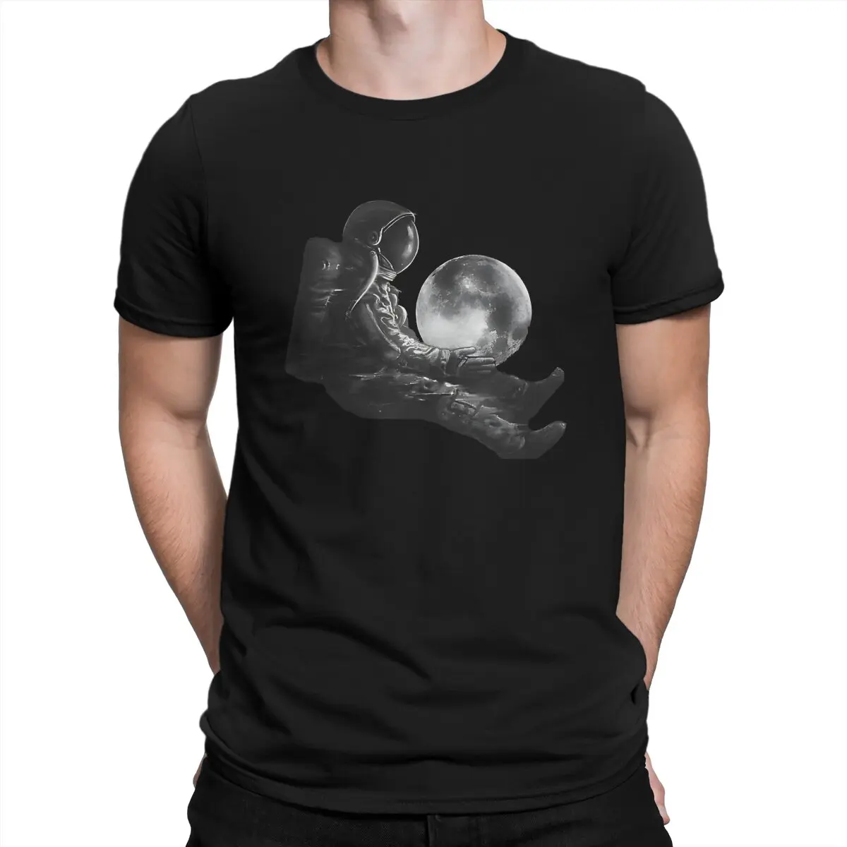 

The Martian Astronaut Newest TShirt for Men Moon Play Round Collar Basic T Shirt Distinctive Gift Clothes OutdoorWear