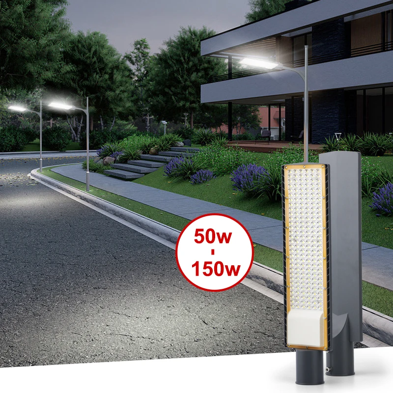 150W LED Street Light AC85-265V High quality Outdoor Garden Road Floodlight Spotlight Waterproof Whgite Reflector Lamp 100W