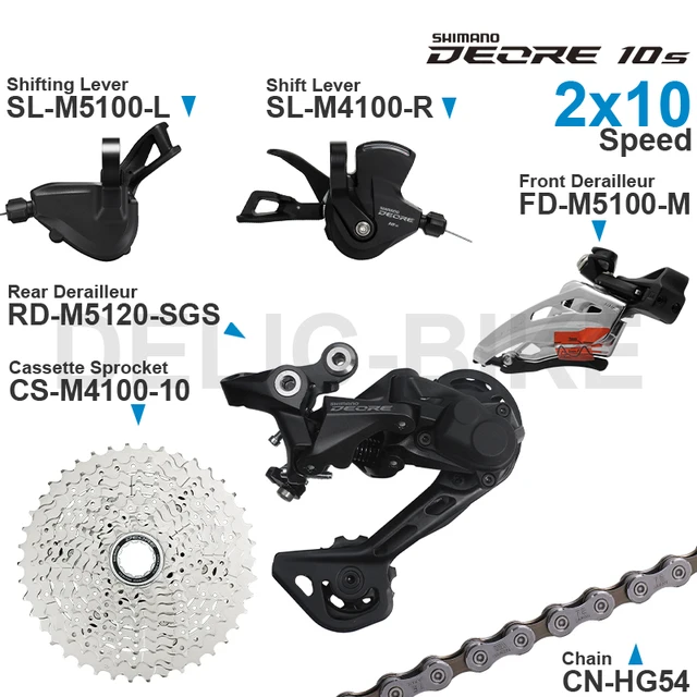 SHIMANO DEORE M4100 M5100 2X10 Set 
