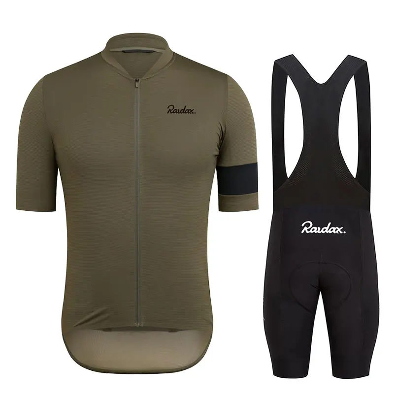 Raudax 2022 Men Short Sleeve Jersey Sets Ropa Ciclismo Hombre Summer Cycling Clothing Triathlon Bib Shorts Suit Bike Uniform