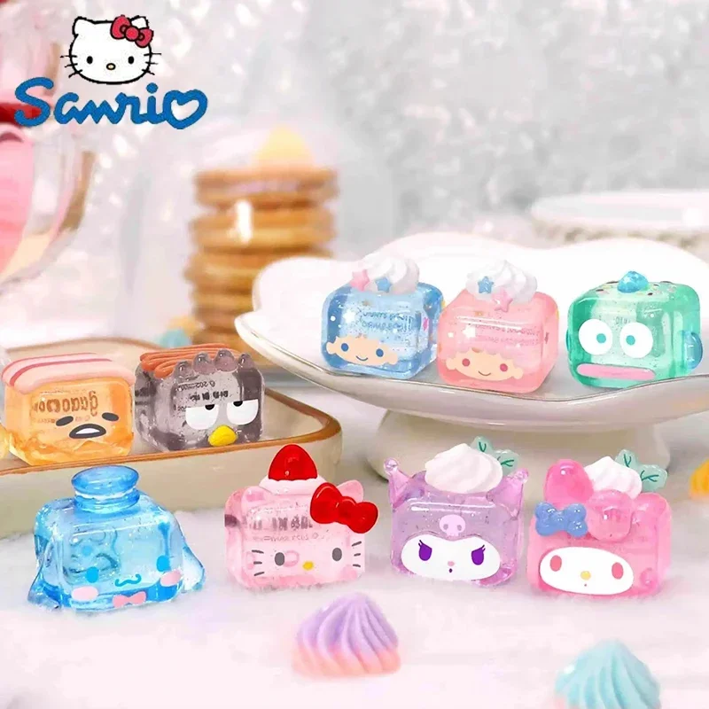 

Miniso Sanrio Cartoon Mini Figure Desserts Series Cinnamoroll Kuromi My Melody Pompom Purin Pochacco Gudetama Model