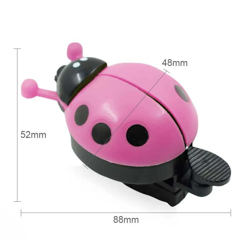 Bicycle bell Cute Cartoon Ladybug Shaped Bike Bell Children Balance Car Bicycle Hand Press Small Bells Easy Operation Sports Accessory