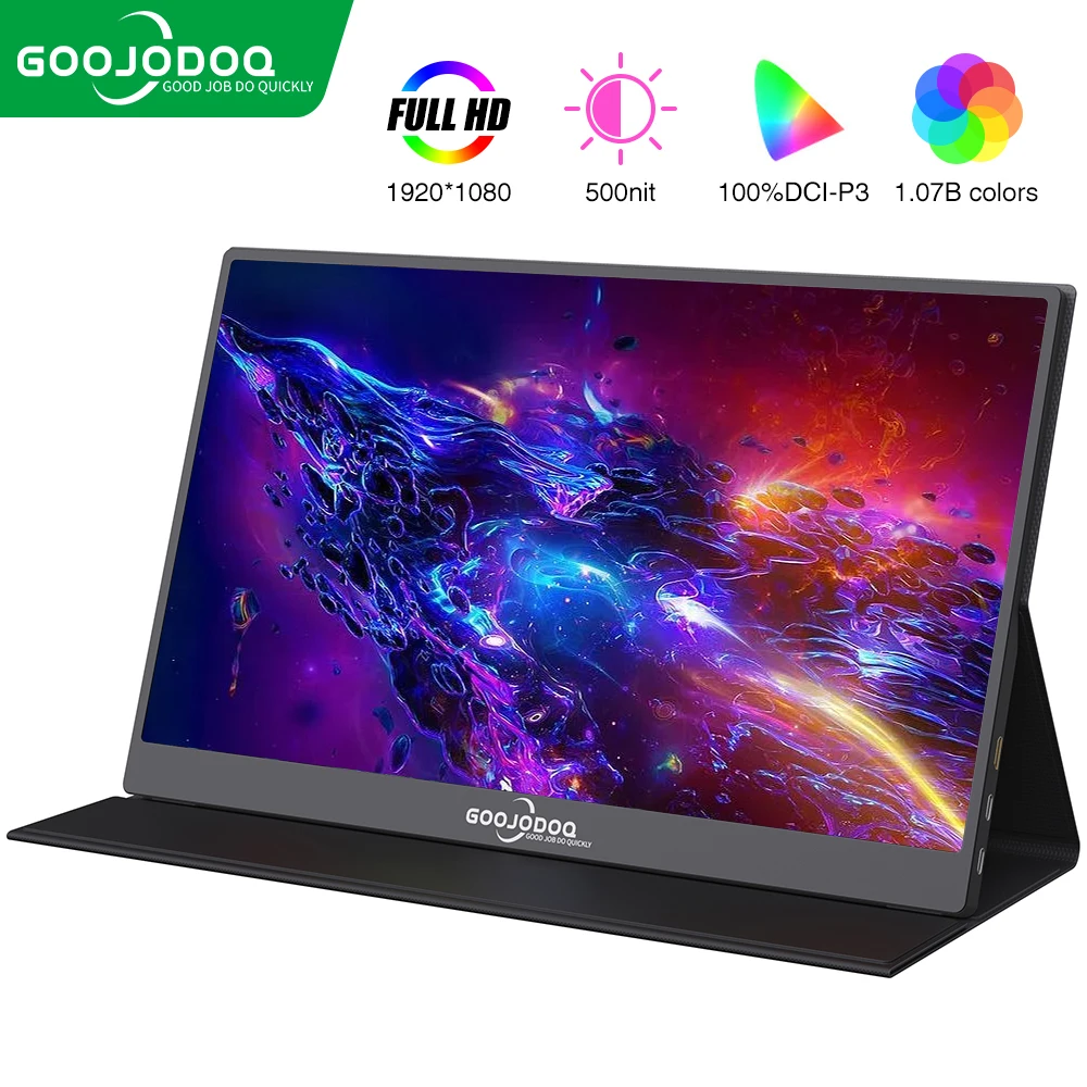 GOOJODOQPortableMonitorforLaptop15619201080PFHDIPSDisplay