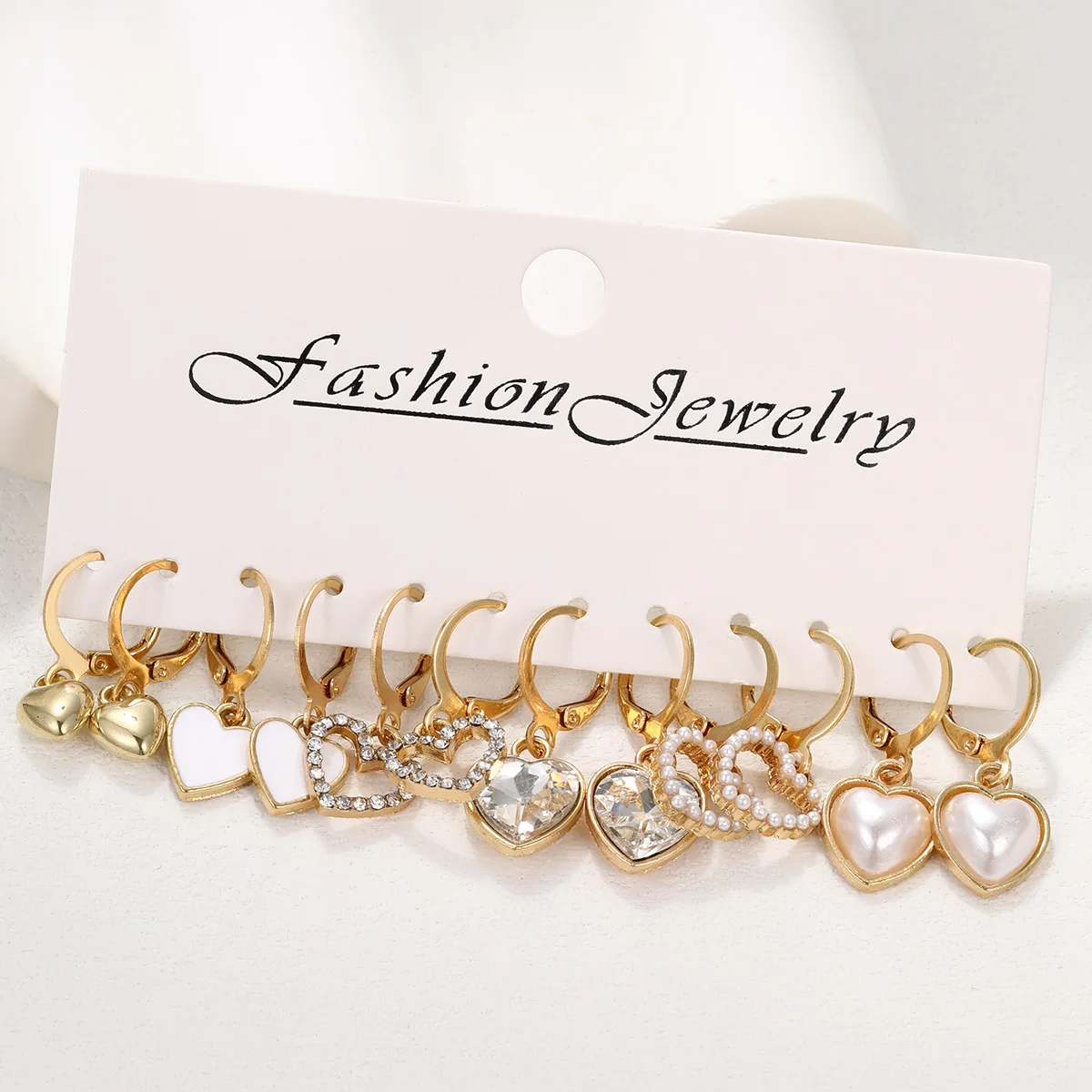 New Fashion Gold Color Heart Twist Hoop Earring Set for Women Love Hollow Dangle Earrings Metal Stud Earring Trendy Jewelry Gift