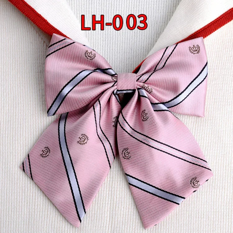 Women Bowtie School Uniform Ribbon Led Rope Necktie Handmade Shirt Butterfly