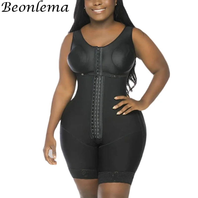 Fajas Colombian Girdles Reducing And Shaper High Belly Abdomen Control  Shapewear Plus Size Bodysuit With Cups Can Be Opened - AliExpress