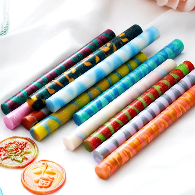 Retro Fire Paint Wax Stick Color Mix Fai Da Te Fire Paint Seal Busta Invito Card Decorazione Colorata Bright Seal Wax