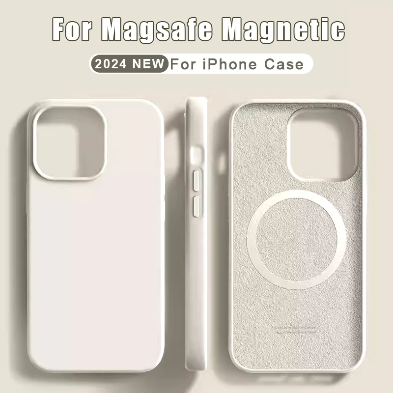 Premium Liquid Silicone Magnetic Case - Luxury Wireless Charging Back Cover Accessories