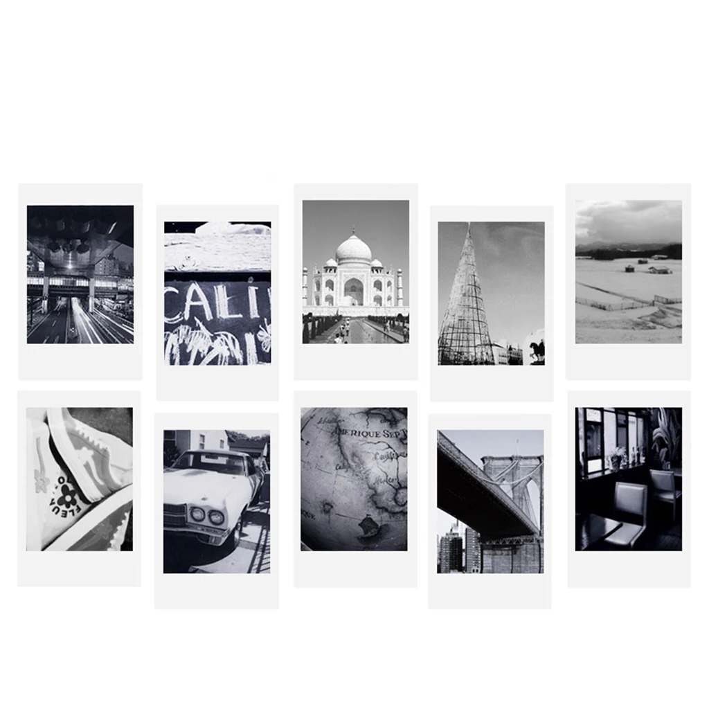 Fuji Instax Monochrome Film Black and White Fujifilm Film 10-100 Sheets for Mini 12 Instant Mini 8 9 11 7s 25 Camera Photo Paper