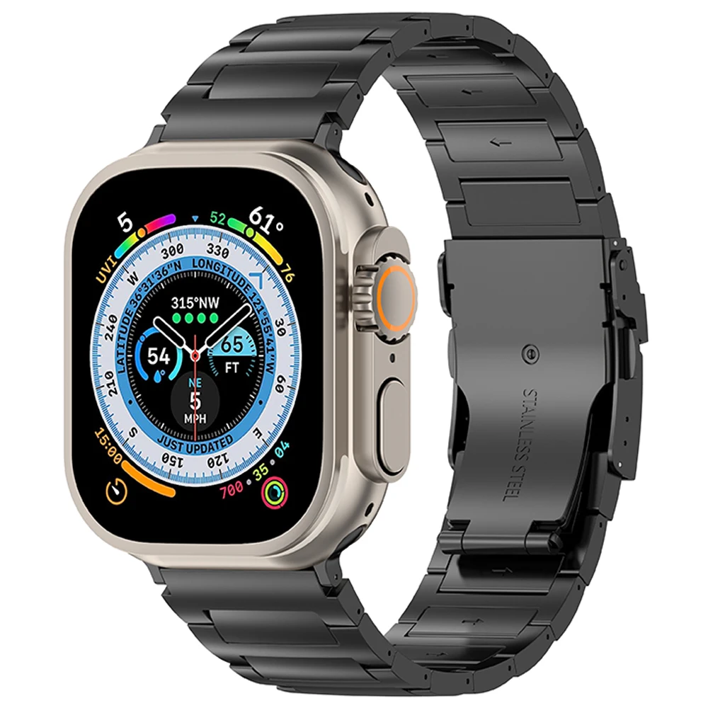 

Titanium Watch Strap For Apple Watch Band Ultra 2 49mm 45mm 41mm Luxury Men Bracelet Accessories For iWatch 9 SE 8 7 6 40mm 44mm