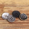 6pcs MUKU 2024 New Metal Series Thin 4 Hole Zinc Alloy Metal Buttons For Clothing High Quality Shiny Silver Matte Black Vintage 2