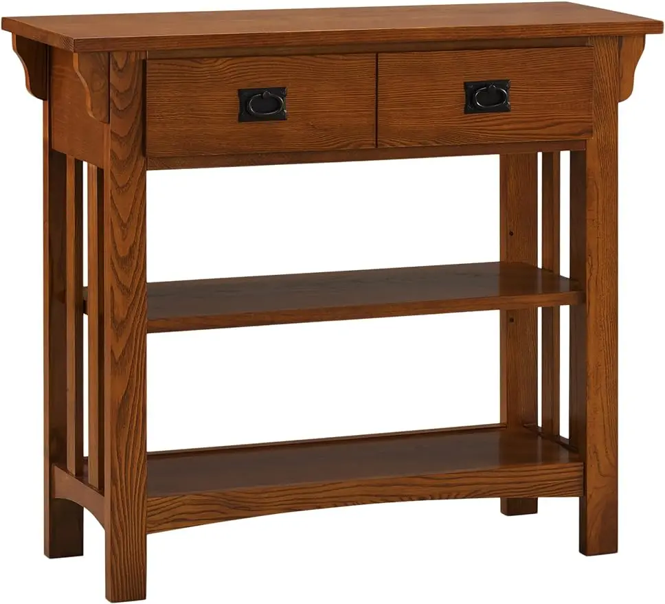 

Leick Home 8261 Миссия безупречная книжная полка с ящиками, Средний Дуб
