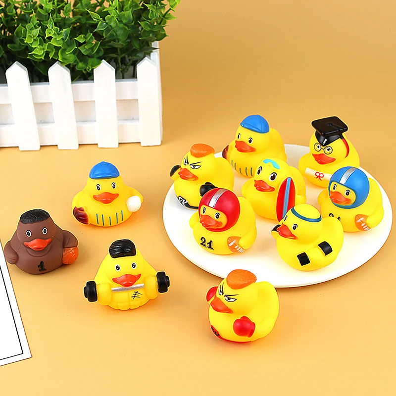 Baby Shower Toy Shower Bathroom Children Playing In Water Kawaii Yellow Duck So Cute Set Beach Toys Children Toys 3