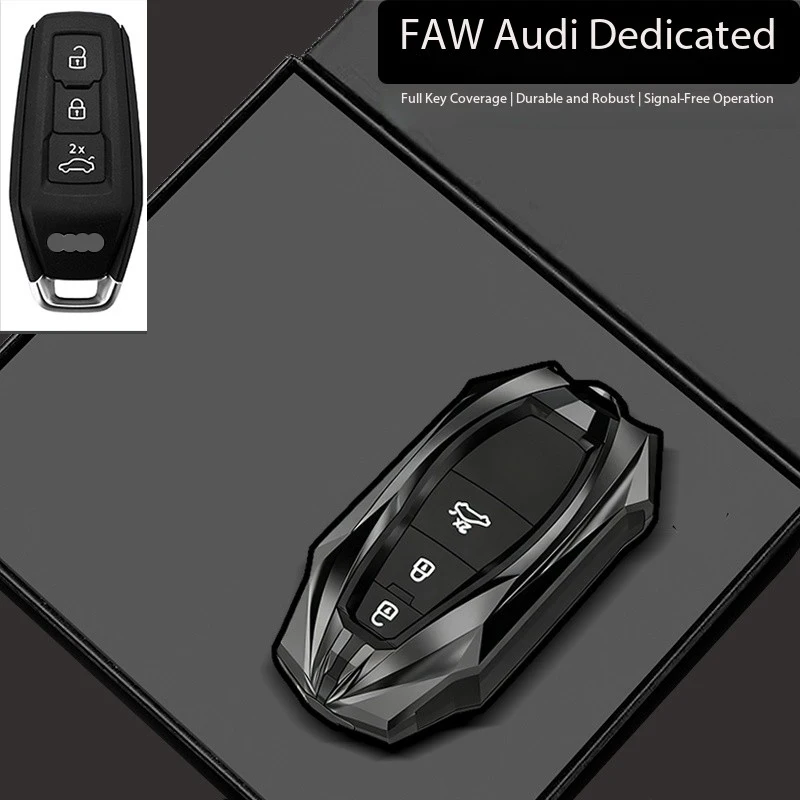 Premium Car Key Fob Cover with Keychain - Luxurious Remote Decoration and Protection Shell