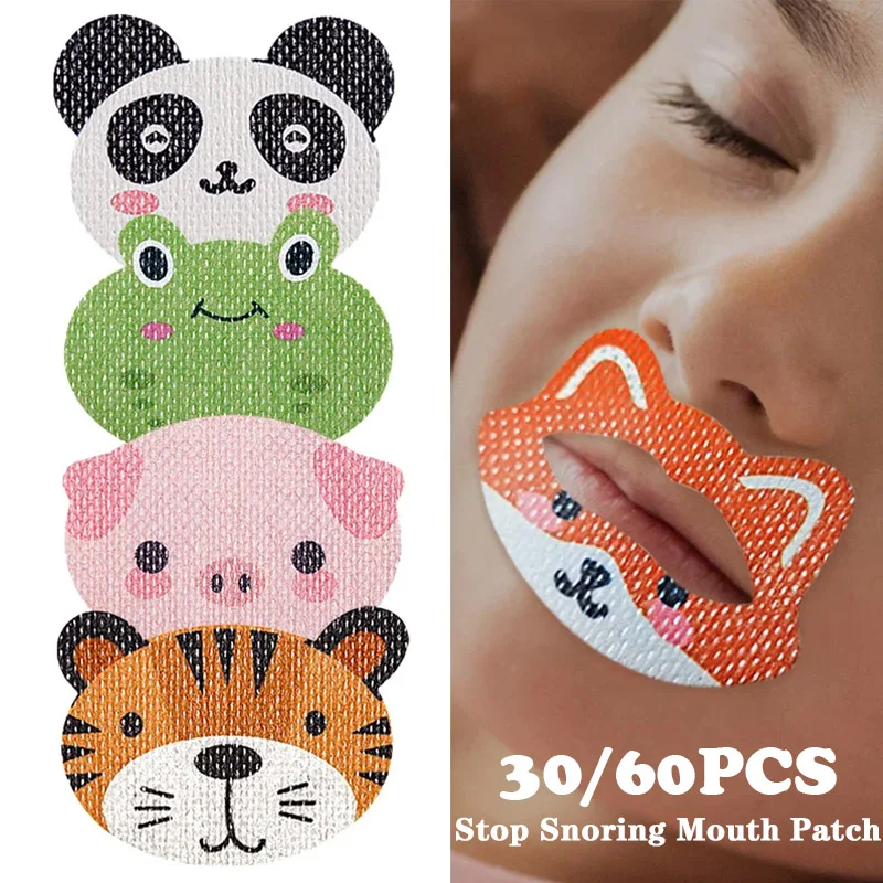 Anti-Snoring Cartoon Stickers 30/60Pcs for Children Sleep Closed-mouth Breathing Correction Lip Patch Cute Shut Up Orthosis Tape