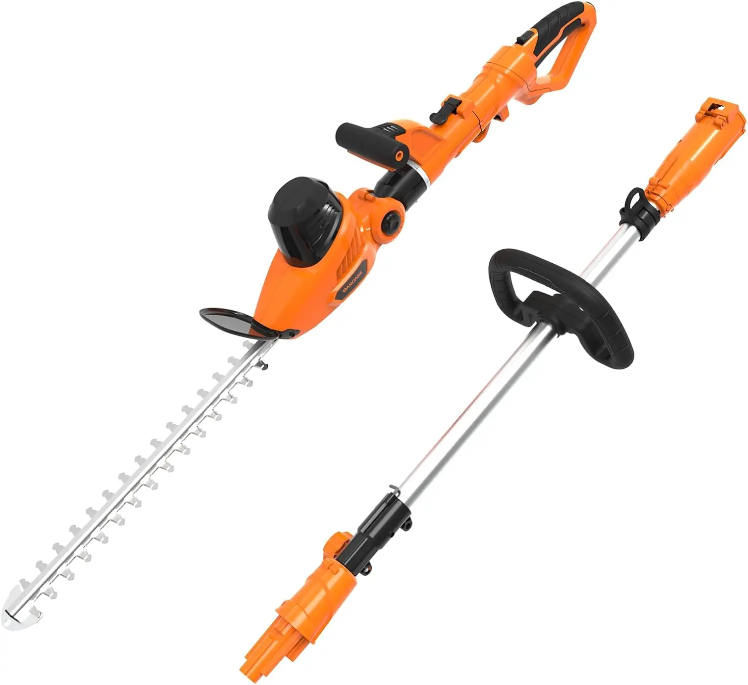 2 in 1 Electric Hedge Trimmer, Corded 4.8A Pole Hedge Trimmer with 18 Inch Laser Cut Blade oem corded hedge trimmer reduced vibration hedge trimmer rotating handle dual blade action blades hedge trimmer