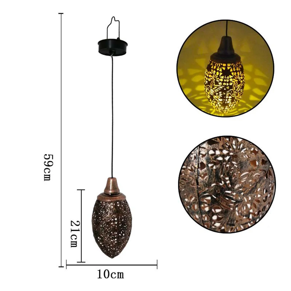Description Picture 6 of itemSolar Metallic Hollow Projection Lamp Outdoor Hanging Light Garden Decor