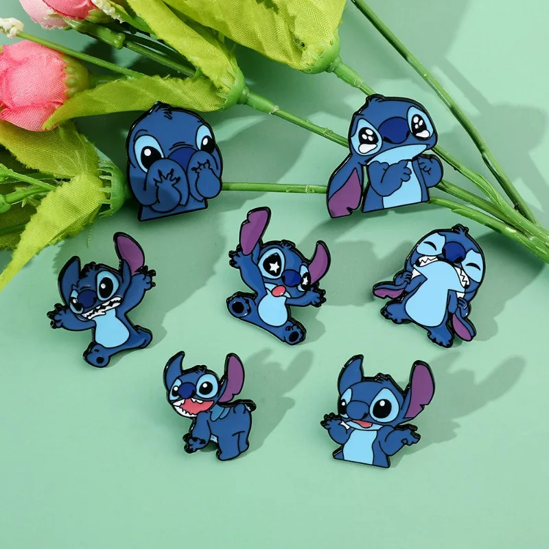 

Disney Cartoon Stitch Brooch Anime Figures Stitch Acrylic Brooches Medal Pin Epoxy Shirt Bag Badge Toy Jewelry Accessories Gift