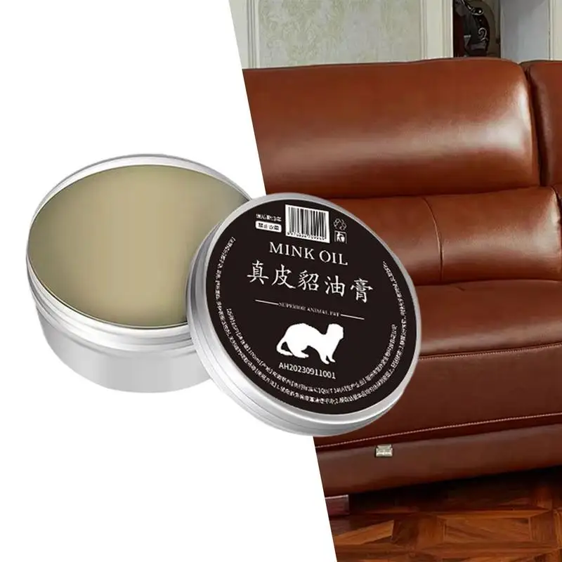 Leather Cleaning Cream Mink Oil Leather Care Balm for Boot Bags Furniture Restoring Refurbishing Maintenance leather repair gel leather repair kit leather cleaner shoe cleaning cream