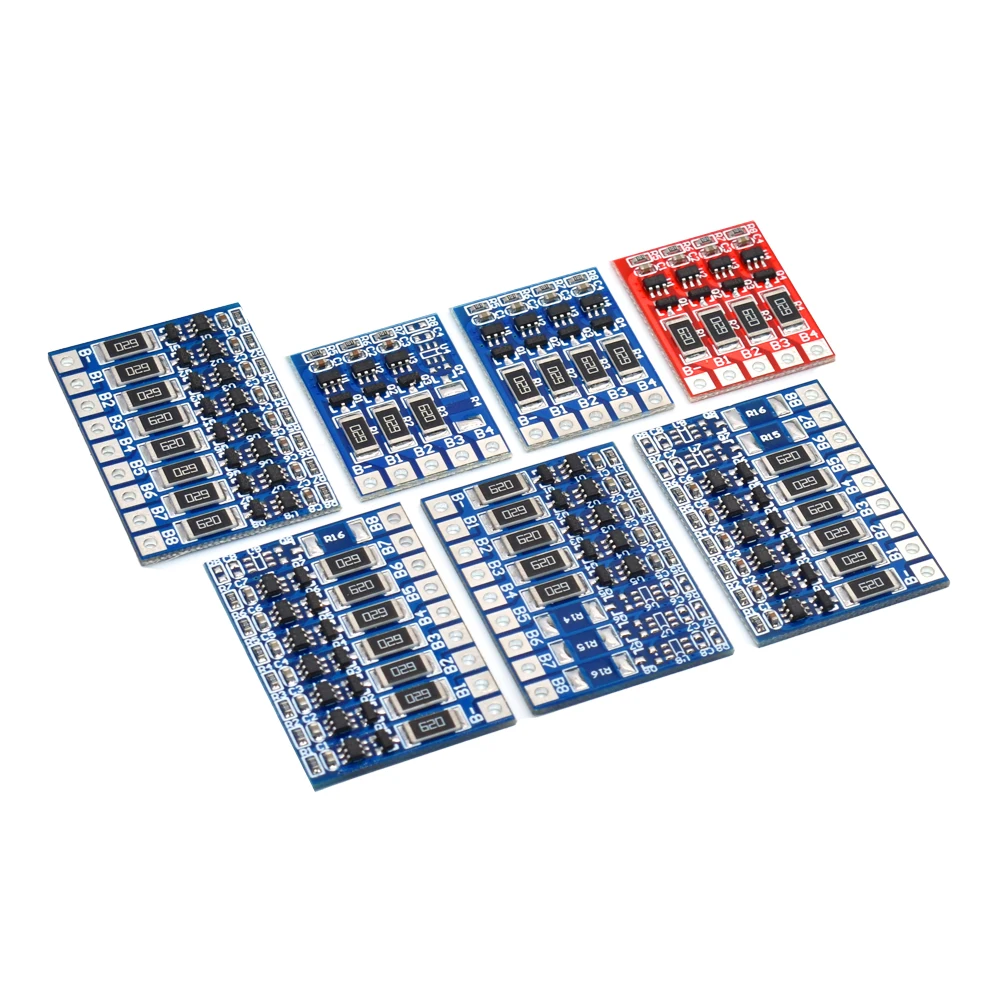 6S 7S 8S 3S 4S 5S 21V 4.2V Scheda di protezione funzione di bilanciamento 68mA 5S Li-ion Lipo Batteria al litio 18650 batterie bilanciate - immagine 2