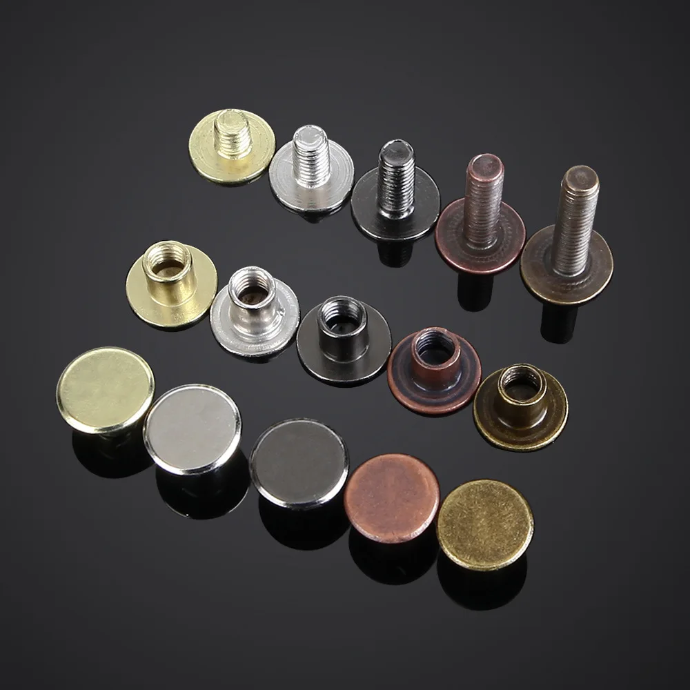 Recipe Album Screw Accessories Nail Rivet Ledger Nail Copper Plated Flat Head Screw Binding 6 Rings Binder Accessories book binding supplies