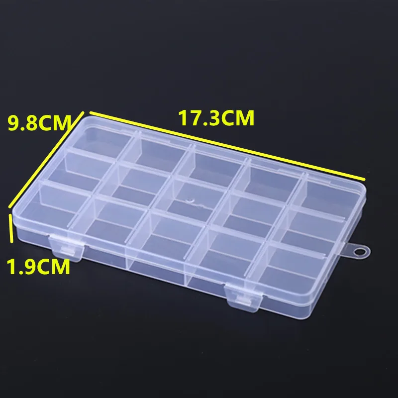 Plastic Organizer Box Compartments  8 Grid Transparent Plastic Storage Box  - 15 Grid - Aliexpress