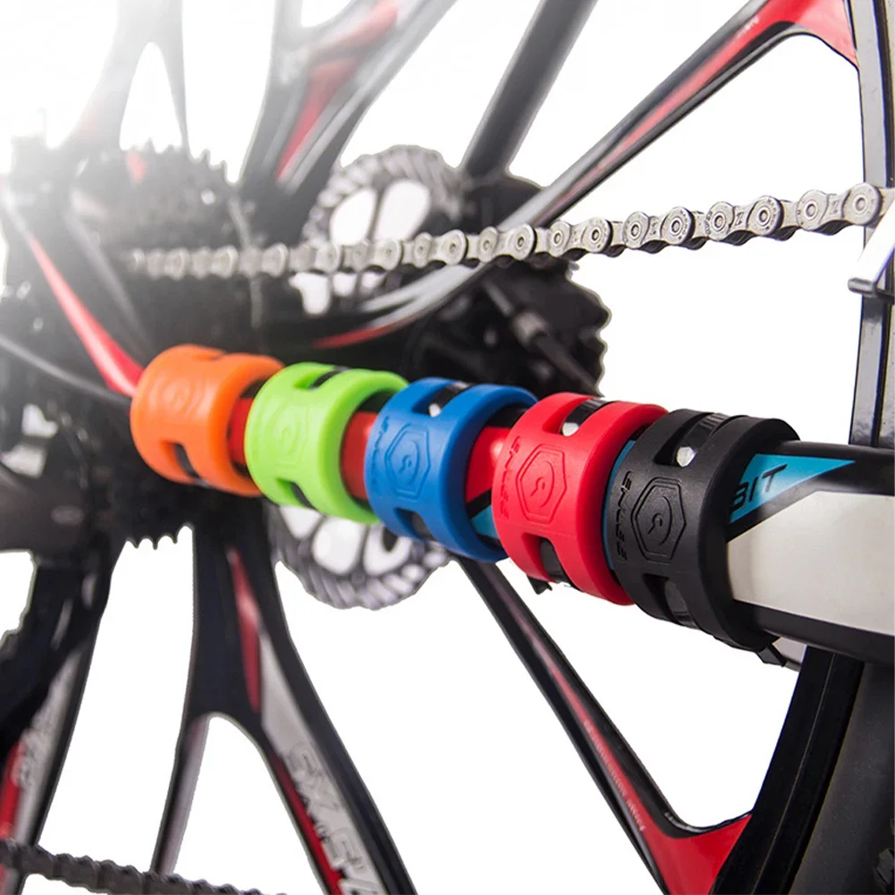 4Pcs Bicycle Chainstay Guard Protector Removable Road Mountain Bike Part Frame Fork Collision Cover Ring Cycling Chain Sticker